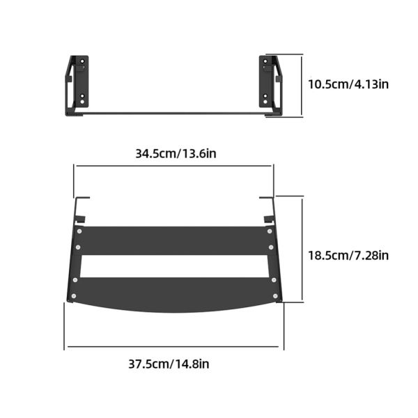 Väggmonterad högtalarhållare Soundbar-fästen VIT White