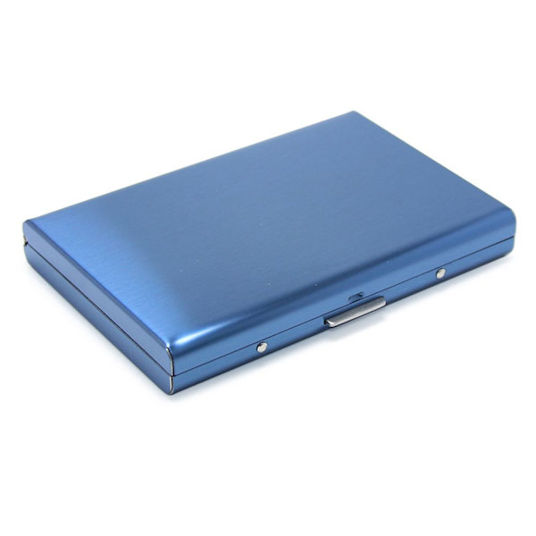 6 kortplatser Metall kreditkortsarrangör ORGANIZER blue