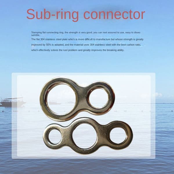 20/30 kpl Kalastusuheliitin Fishing Solid Ring S S