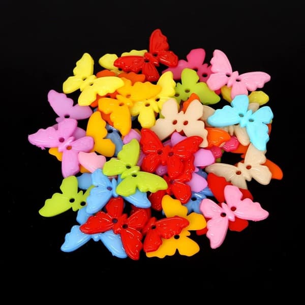 Butterfly Plastic Buttons Assorted Butterfly Shape Buttons Mix