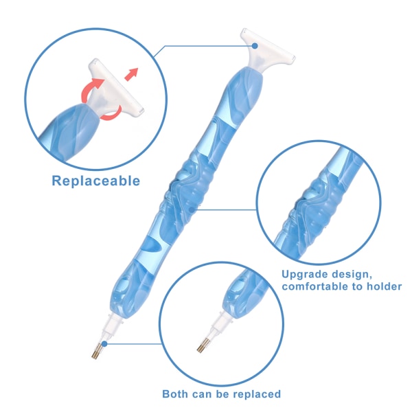 Harpiks Diamantmaleri Pen Diamantmaleri Lim Ler BLÅ blue