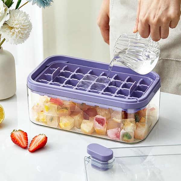 Ice Cube Bakke Ice Cube Maker Form LILLA 64 GRIDS 64 GRIDS Purple 64 Grids-64 Grids