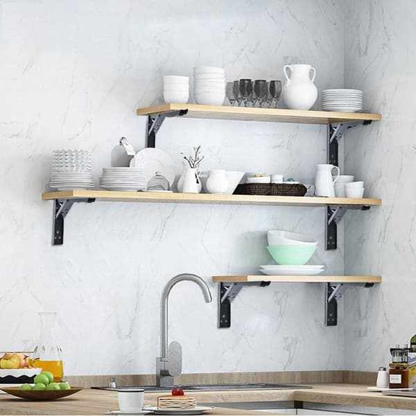 Vikbart Hyllkonsol Väggmonterat Stöd SILVER 8 TUM silver 8inch