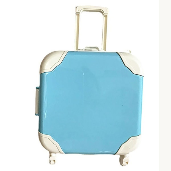 Dockvagn Trunk Miniatyr Bagage BLÅ SOLID FÄRG SOLID blue solid color-solid color