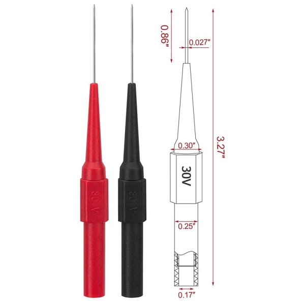 10 stk Multimeter Test Probe Pins Ikke-destruktiv testing