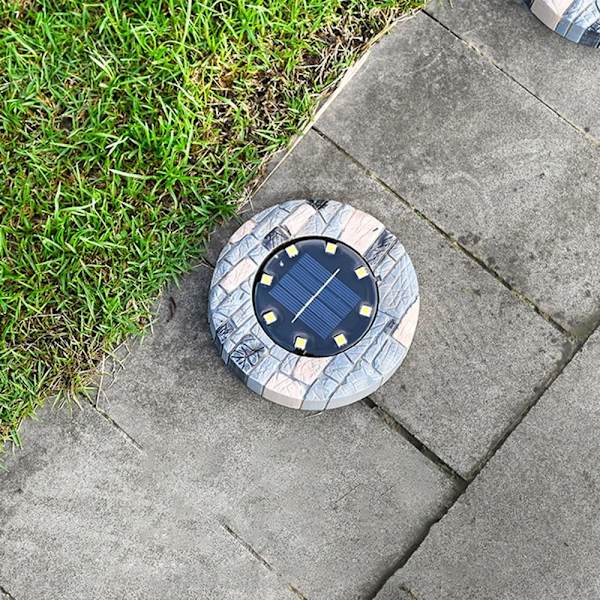 Solar Ground Lights 8 LEDs HVIT LYS HVIT LYS White Light