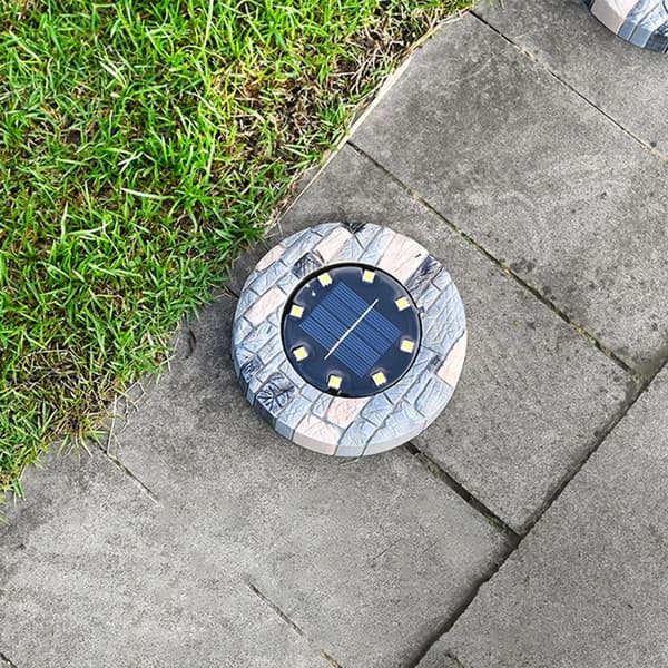 Solar Ground Lights 8 LEDs VIT LJUS VIT LJUS White Light