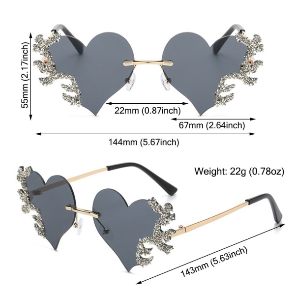 Flame Heart solbriller Solbriller GRÅ Gray