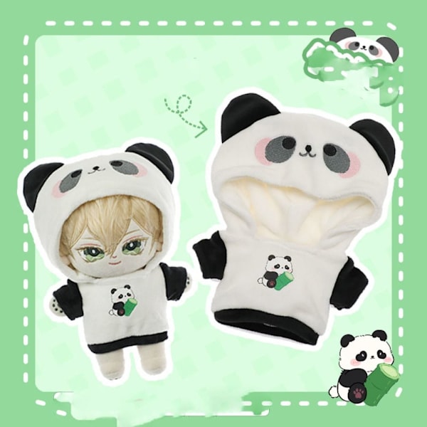 Dockkläder Bodysuit Docka Hoodies PANDA Panda