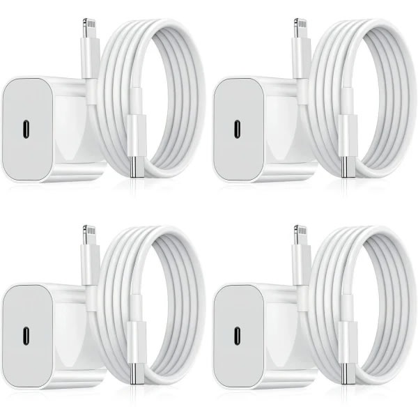 Oplader til iPhone - Hurtigoplader - Adapter + Kabel 20W USB-C