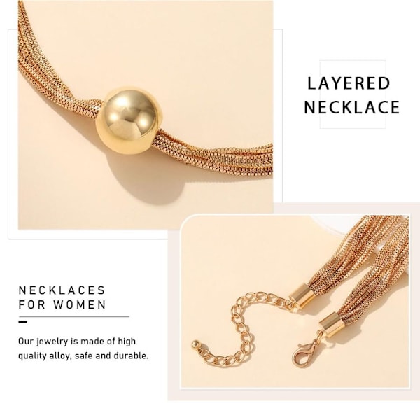 Chunky Choker Halskæde Chunky Chain Halskæde GULD Gold
