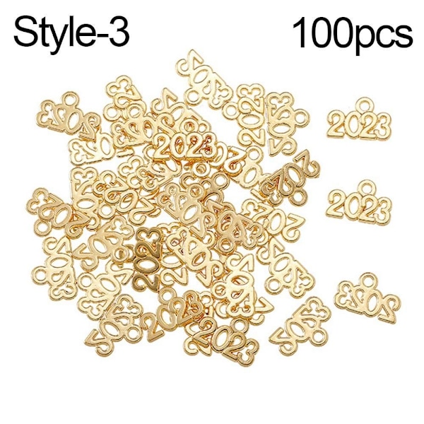 100 stk. Souvenirvedhæng 2023 kvast STYLE-3 STYLE-3 Style-3