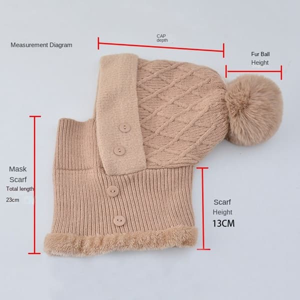 Ørebeskyttelse Ulllue Beanie Hat Skjerf ROSA Pink