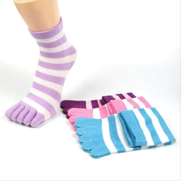 3/6 paria Stripe Full Toe sukat 6 PAIRS-COLOR SATUNNAIS 6 PAIRS-COLOR 6Pairs-Color Random