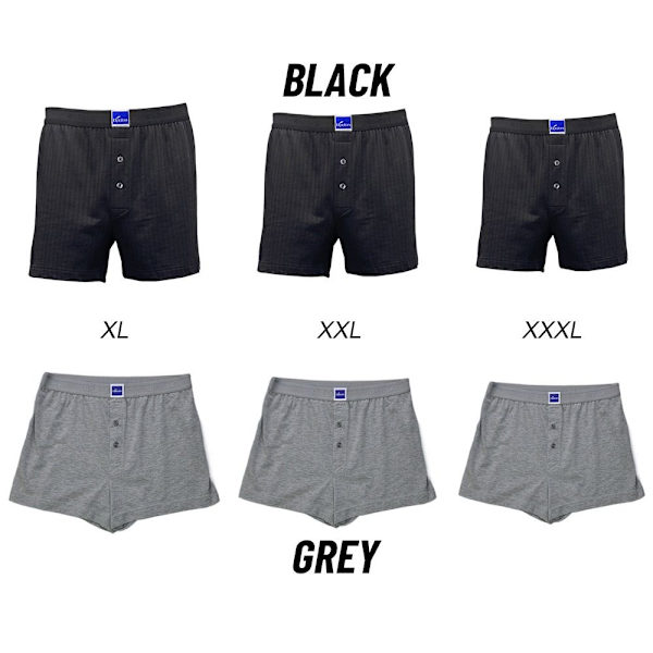 Herreundertøy Boxershorts GRÅ XXL grey XXL