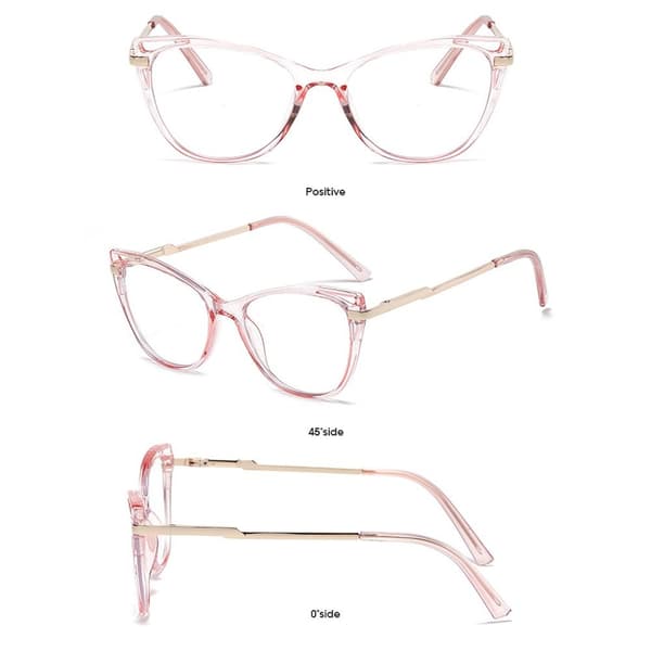 Anti-Blue Light Briller Runde Briller ROSA Pink