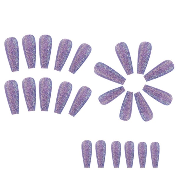 Fake Nails Pitkät ranskalaiset PURPURIT purple