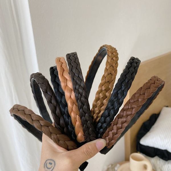 Hiusvanne Peruukki Punos Hiuspanta MUSTA PAKSU PAKSUT Black Thick-Thick