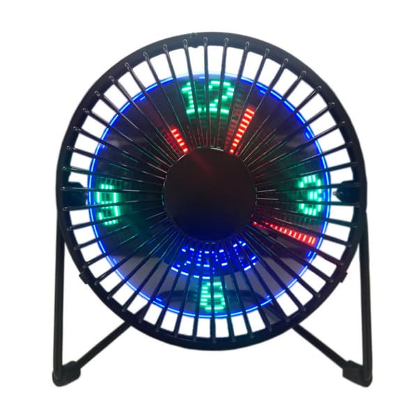 USB LED Clock Mini Fläkt Kylfläktar