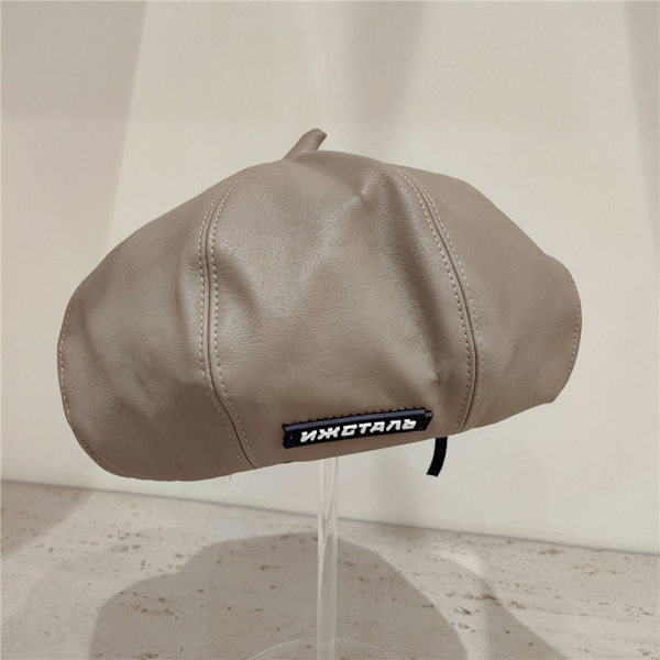 Retro Visir Hat Octagonal Beret KAFFE coffee
