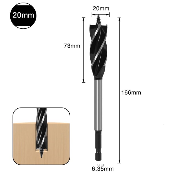 Twist Drill Bits Auger Borr 25MM 25mm