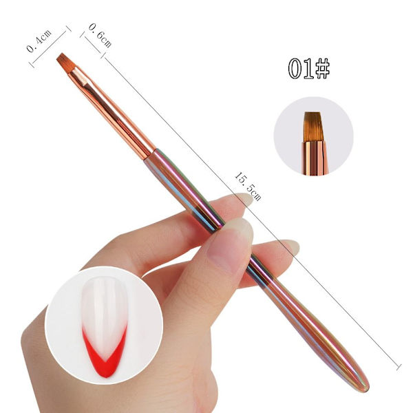 Värikäs Nails Brush Nail Art Harjat 01 01 01