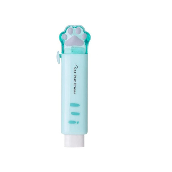 2 STK Viskelæder Kawaii Cat Paw GRØN Green