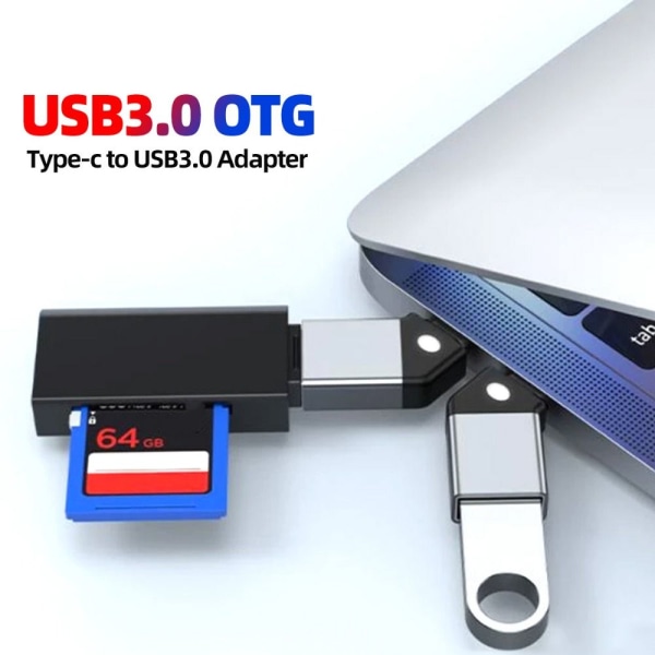 OTG Adapter Type-C til USB 3.0 GRÅ Grey