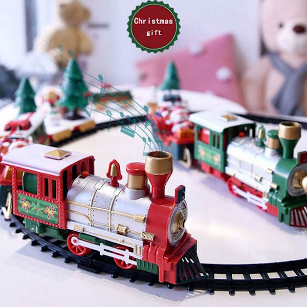 Christmas Electric Train Mini Santa Claus Railcar Xmas Decor Barnleksaker
