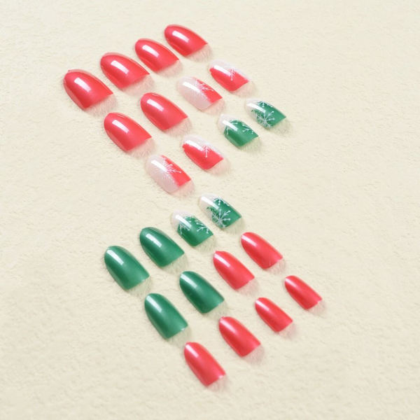 Christmas French Fake Nails False Nail Press on Nails