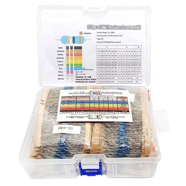 3120 Stk Modstandssæt Modstande Sortimentssæt Metalfilm