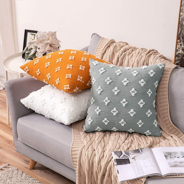 2 Stk Putetrekk Pynteputer Seng Dekorativ White 2 Pcs-2 Pcs