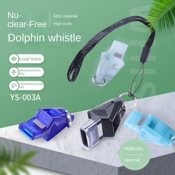 2 STK Referee Whistle Dolphin Whistle GRÅ Grey