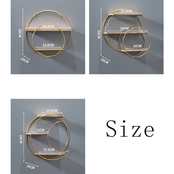 Opbevaringsstativ Væg Opbevaringsstativ SEMICIRCLE SORT HALVCIRKEL SORT Semicircle Black