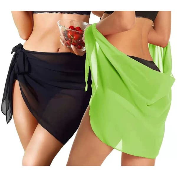 Chiffon badedrakt Beach Short Cover BLÅ blue