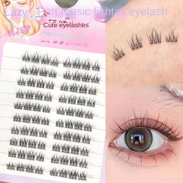 1 box enkla lösögonfransar Transplanterar lösögonfransar Black C-C
