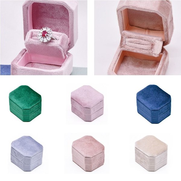 Sammets smyckeskrin Ringbox E E E