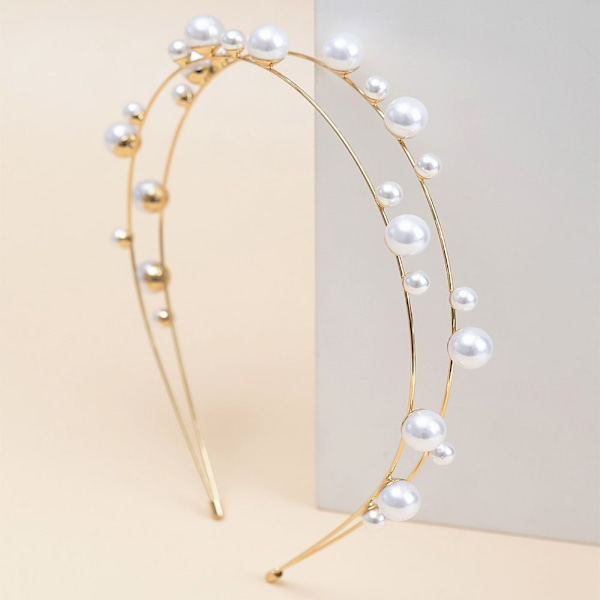 Rhinestone Hårbøyle Brudehårtilbehør GOLD1 GULL1 Gold1