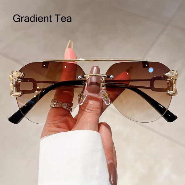Cheetah Decor Aurinkolasit Double Bridge Aurinkolasit GRADIENT TEA Gradient Tea