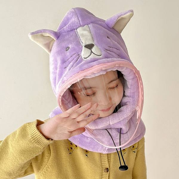Barn pelsluer Plysj Pullover lue C C C
