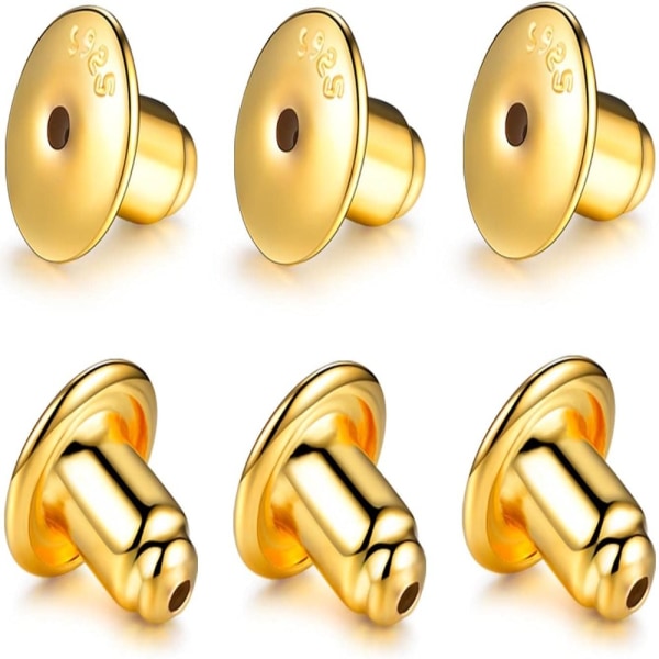 Belagt guld øreringe Ryg Låsning Udskiftninger Guld ørering