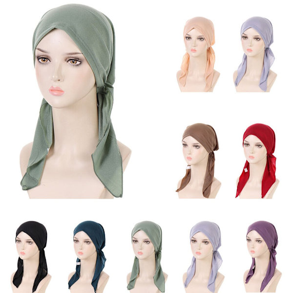 Turbaanihattu Chemo Cap CYAN Cyan