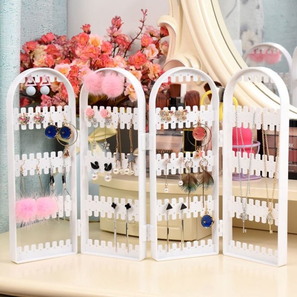 Øreringe Display Holder Øreringe Studs Display Rack transparent 2 Fan-2 Fan