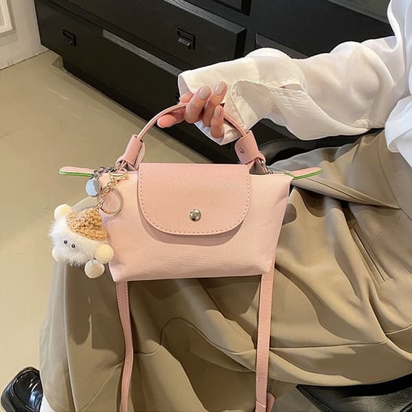 Modeväska Nylon Dumplings Bag Single Shoulder Crossbody-väskor pink