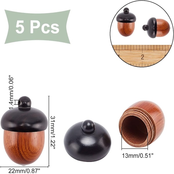 Acorn Nut Box Acorn Charms nøglering