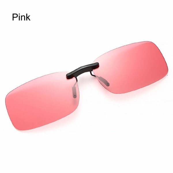 Magnetiske Clip-On Polariserede Solbriller Flip Up Solbriller PINK Pink