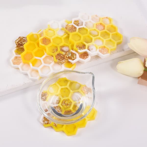 Honeycomb Cup Coaster Resin Form DIY Craft