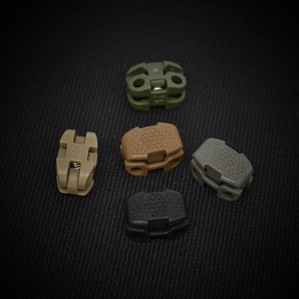 2 stk Fjedersnor Låse Toggle Stopper SORT Black