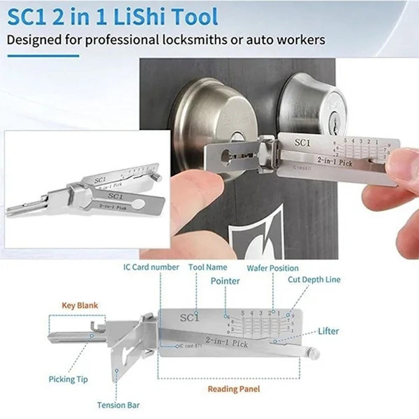 Lishi Tool Låsesmed M1/MS2 M1/MS2