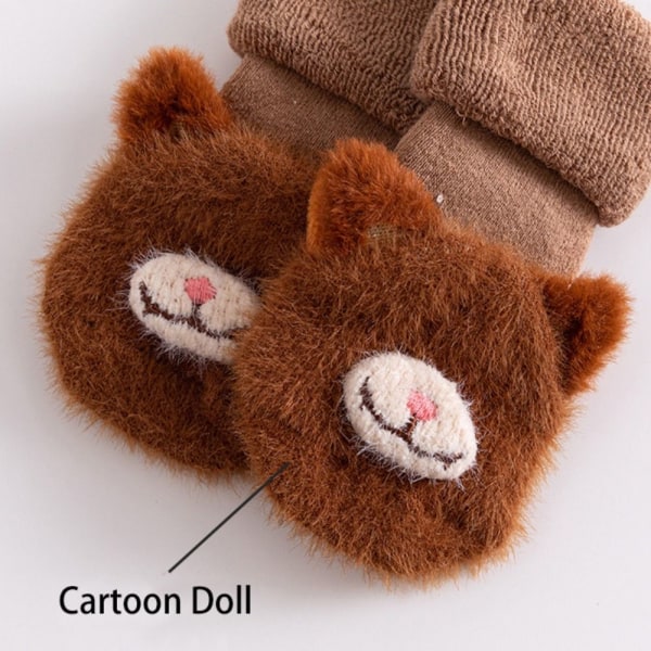 Toddler Tecknad strumpa BRUN brown